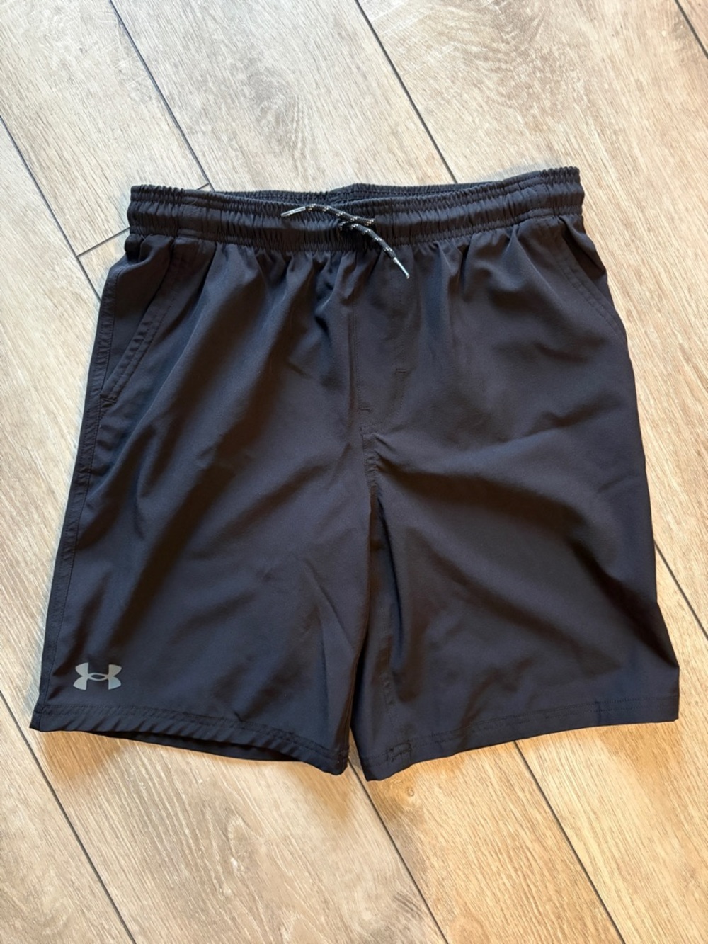 Under Armour Black Youth Athletic Shorts with Reflective Logo